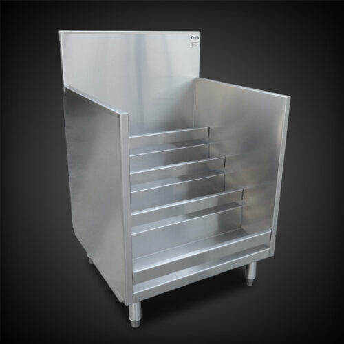image of stainless steel liquor display cabinet