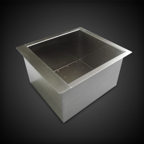 image of stainless steel lift out dump sink
