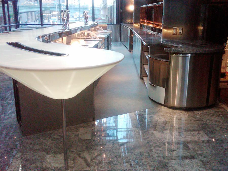 image of bar with custom backbar equipment at Grand Hyatt manhattan