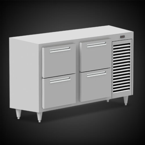 image of stainless steel backbar equipment with drawers